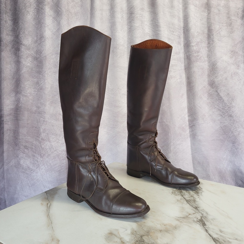 Marlborough Made in England Equestrian Boots Women's Brown US Size 10.5 M